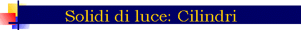 Solidi di luce: Cilindri